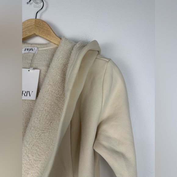 Priv CloudNine Fleece Hooded Cozy Lounge Cardigan Coatigan Women’s Sz XS NWT - Picture 6 of 10